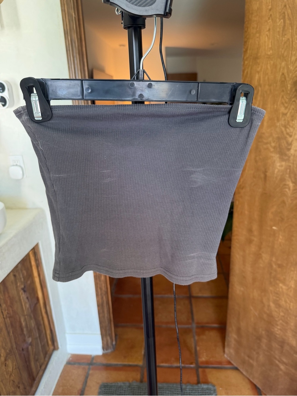 H&M Charcoal Ribbed Mini Skirt